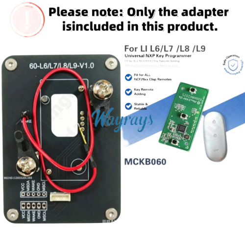 MCKB060 China brand,Li Auto adapters for Nxp killer,1 Minute Clone NXP Smart Key, Support all NXP smart original or aftermarket key fob