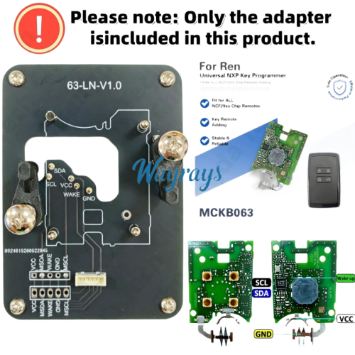 MCKB063 Renault adapters for Nxp killer,1 Minute Clone NXP Smart Key, Support all NXP smart original or aftermarket key fob