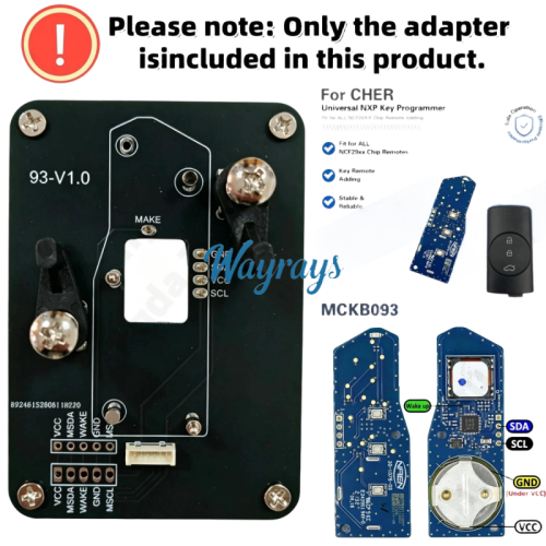 MCKB093  Chery adapters for Nxp killer,1 Minute Clone NXP Smart Key, Support all NXP smart original or aftermarket key fob