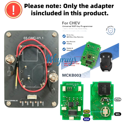 MCKB003 Chevrolet adapters for Nxp killer,1 Minute Clone NXP Smart Key, Support all NXP smart original or aftermarket key fob