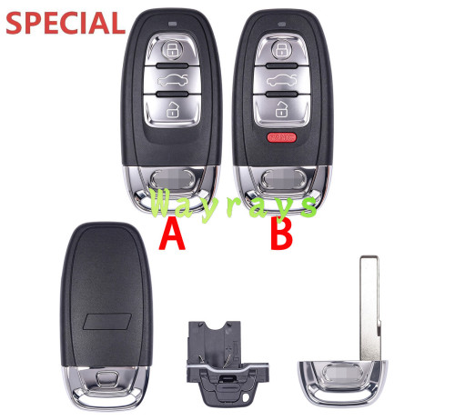 For Audi key shell for A6L A5 Q5 A7 A8,the front with OEM logo place,the back with the RS S5 S6 S8 logo place,pls ask your sales for the price