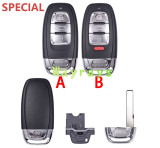 For Audi key shell with OEM logo place