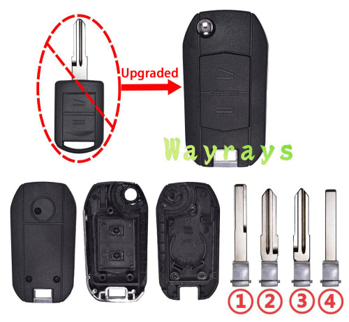 For Opel Modified key shell with round logo place