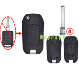 For Opel Modified key shell with round logo place