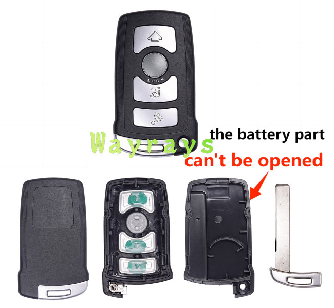 [battery part can't be opened]  For BMW 7 series key shell  with round logo place