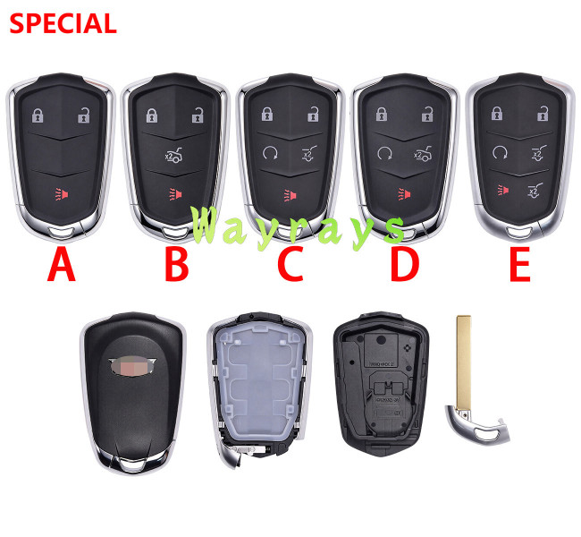 For Cadillac key shell with OEM logo place