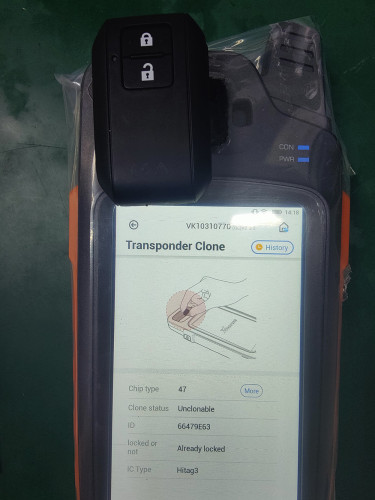 Original for Suzuki R53R0 ID47 chip HITAG3 with FSK 315mhz keyless 2 button remote key
