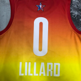 2023 ALL STAR LILIARD #0 Yellow Top Quality Hot Pressing NBA Jersey