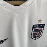 2006 England Home White Retro Soccer Jersey