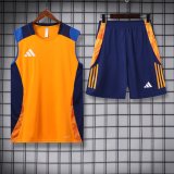 2024 AD Orange Tank Top And Shorts Suit