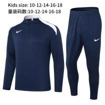 2024 NK Blue Kids Half Pull Tracksuit