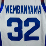 2024 Olympic Game France WEMBANYAMA # 32 White Basketball Jersey
