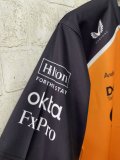 2025  F1 McLaren New Pattern Short Sleeve Racing Suit（圆领，胸前橙，背后4号）
