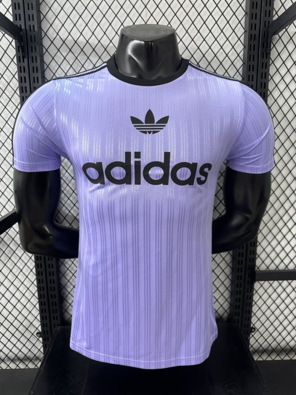 2025 AD Casual Purple Player Version Training shirts *三叶草