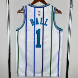 2018-2019 HORNETS BALL #1 White Retro Top Quality Hot Pressing NBA Jersey