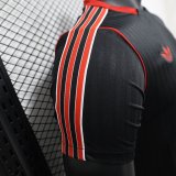 25-26 Man Utd Black Casual Special Edition Player Version Soccer Jersey*带白边