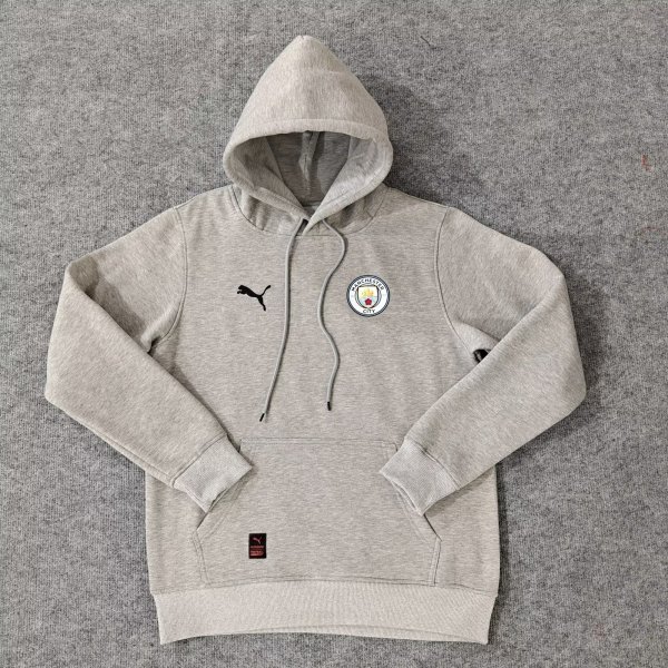 2024 Man City Gray Fleece Hoodie