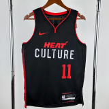 23-24 HEAT JAQUEZ JR. #11 Black City Edition Top Quality Hot Pressing NBA Jersey