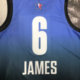 2023 ALL STAR JAMES #6 Blue Top Quality Hot Pressing NBA Jersey