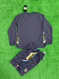 2024 Englande Europe Cup Away Long sleeves Kids Soccer Jersey