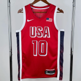 2024 Olympic Game USA TATUM # 10 Red Basketball Jersey