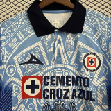 2024 Cruz Azul Grey Blue Special Edition Fans Soccer Jersey