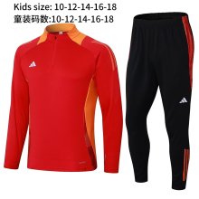 2024 AD Red Kids Half Pull Tracksuit