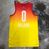 2023 ALL STAR LILIARD #0 Yellow Top Quality Hot Pressing NBA Jersey