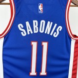 24-25 Kings SABONIS #11 Blue City Edition Top Quality Hot Pressing NBA Jersey