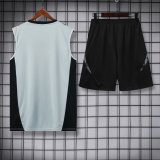 2024 AD Gray Tank Top And Shorts Suit
