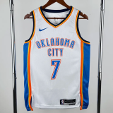 22-23 OKC Thunder HOLMGREN #7 White City Edition Top Quality Hot Pressing NBA Jersey