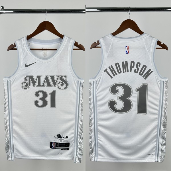 24-25 Dallas Mavericks THOMPSON #31 White City Edition Top Quality Hot Pressing NBA Jersey