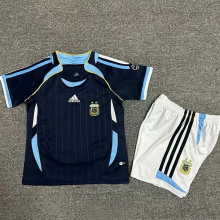 2006 Argentina Away Kids Retro Soccer Jersey