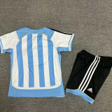 2006 Argentina Home Kids Retro Soccer Jersey