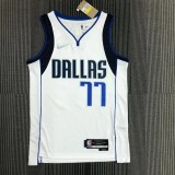 21-22 Dallas DONCIC #77 White 75th Anniversary Top Quality Hot Pressing NBA Jersey