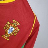 2002 Portugal Home Retro Soccer Jersey