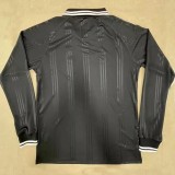 JUV Black Long Sleeve Retro Soccer Jersey