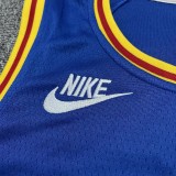 Warriors CURRY #30 Blue 75th Anniversary Retro NBA Jersey