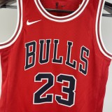 2023 BULLS JORDAN #23 Red Top Quality Hot Pressing Kids NBA Jersey
