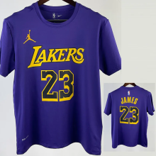 2023 LAKERS JAMES #23 Purple Quick drying T-shirt (Trapeze Edition) 飞人版