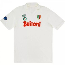 1987-1988 Napoli Away White Retro Soccer Jersey