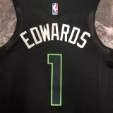 22-23 TIMBERWOLVES EDWAROS #1 Black Top Quality Hot Pressing NBA Jersey (Trapeze Edition)