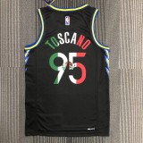 21-22 Warriors TOSCANO #95 'Mexico' Black City Edition Top Quality Hot Pressing NBA Jersey