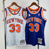2023 Knicks & BAPE #33 Blue Top Quality Hot Pressing NBA Jersey
