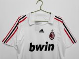 2007-2008 ACM Away White Retro Soccer Jersey