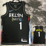 NETS BRIDGES #1 Black Top Quality Hot Pressing NBA Jersey