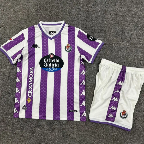 25-26 Real Valladolid Home Kids Soccer Jersey