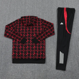 25-26 Man Utd Red Black Hoodie Tracksuit (卫衣套装)