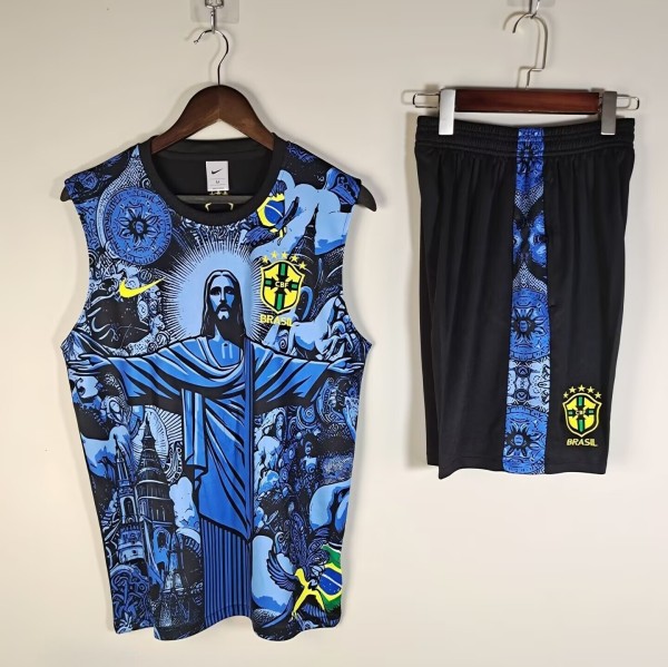 25-26 Brazil High Quality Kids Tank Top And Shorts Suit