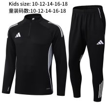 2025 AD Black Kids Half Pull Tracksuit